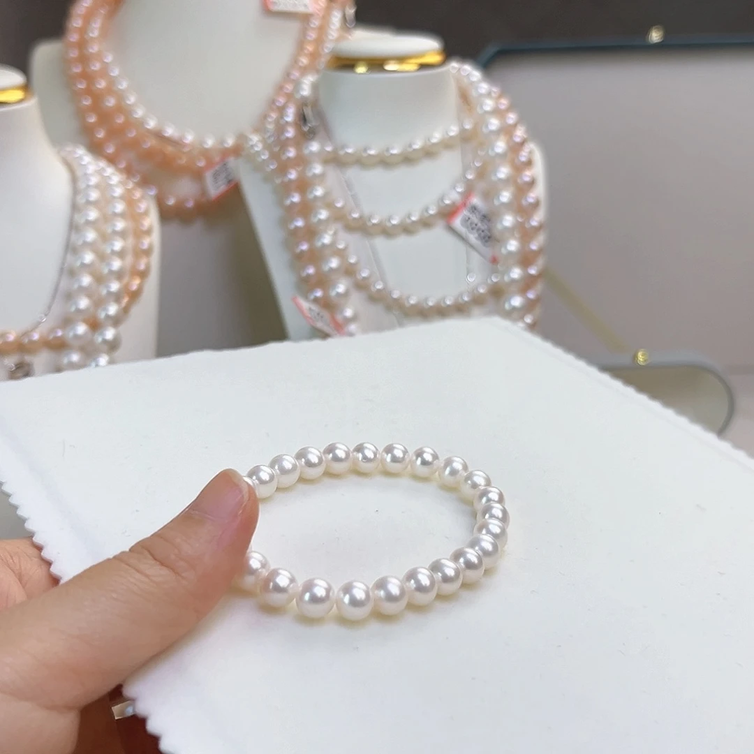 淡水珍珠银S925镶嵌颈饰799