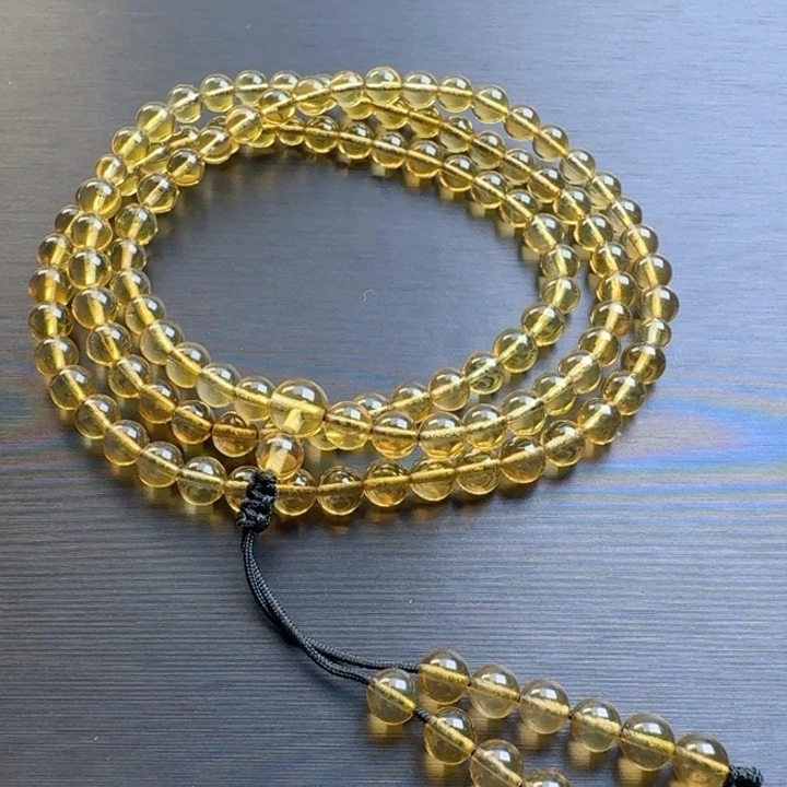 未镶嵌蓝珀手链天然琥珀108