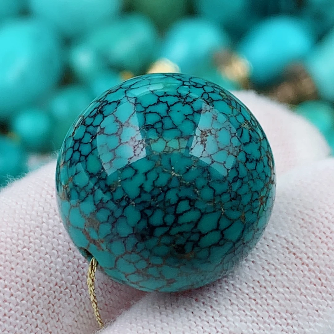 未镶嵌绿松石珠宝奇石18.8mm