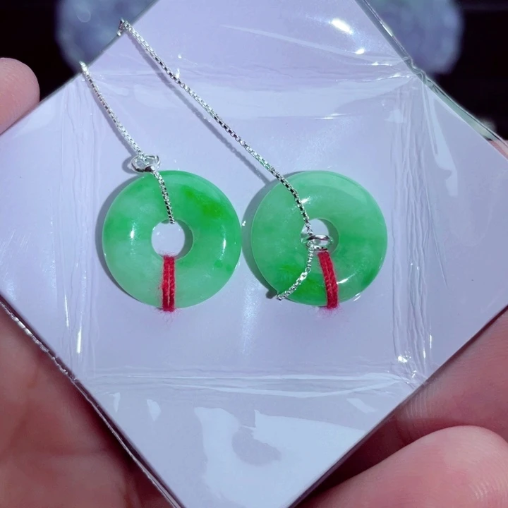 翡翠未镶嵌耳饰耳饰