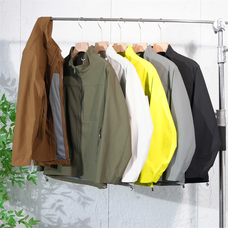 秋季男士立裁防泼水立领软壳夹克户外休闲百搭长袖外套Z1750-6886
