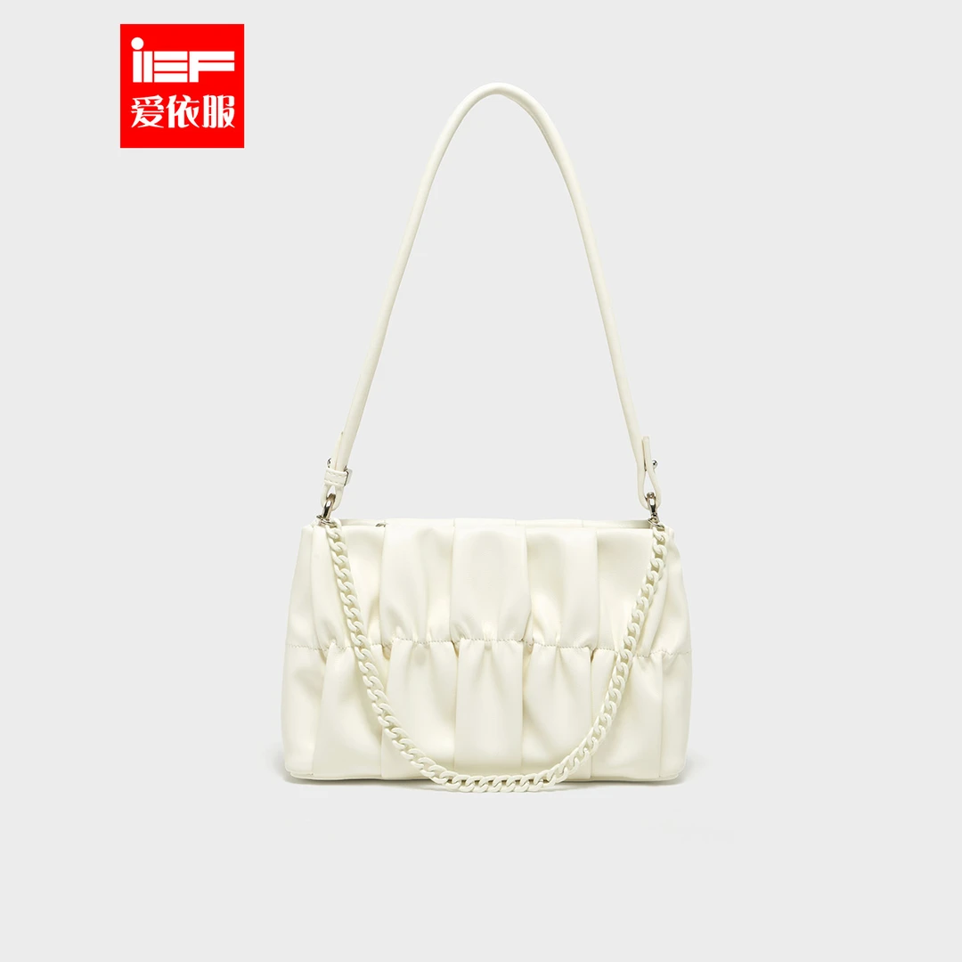IEF/爱依服2025春季新款韩系时尚小众褶皱设计通勤百搭腋下包