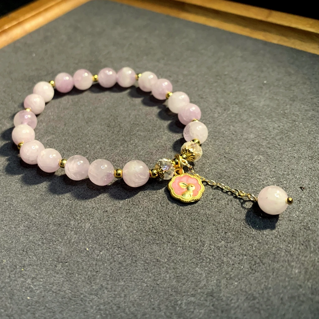 紫锂辉单圈手串7mm 100