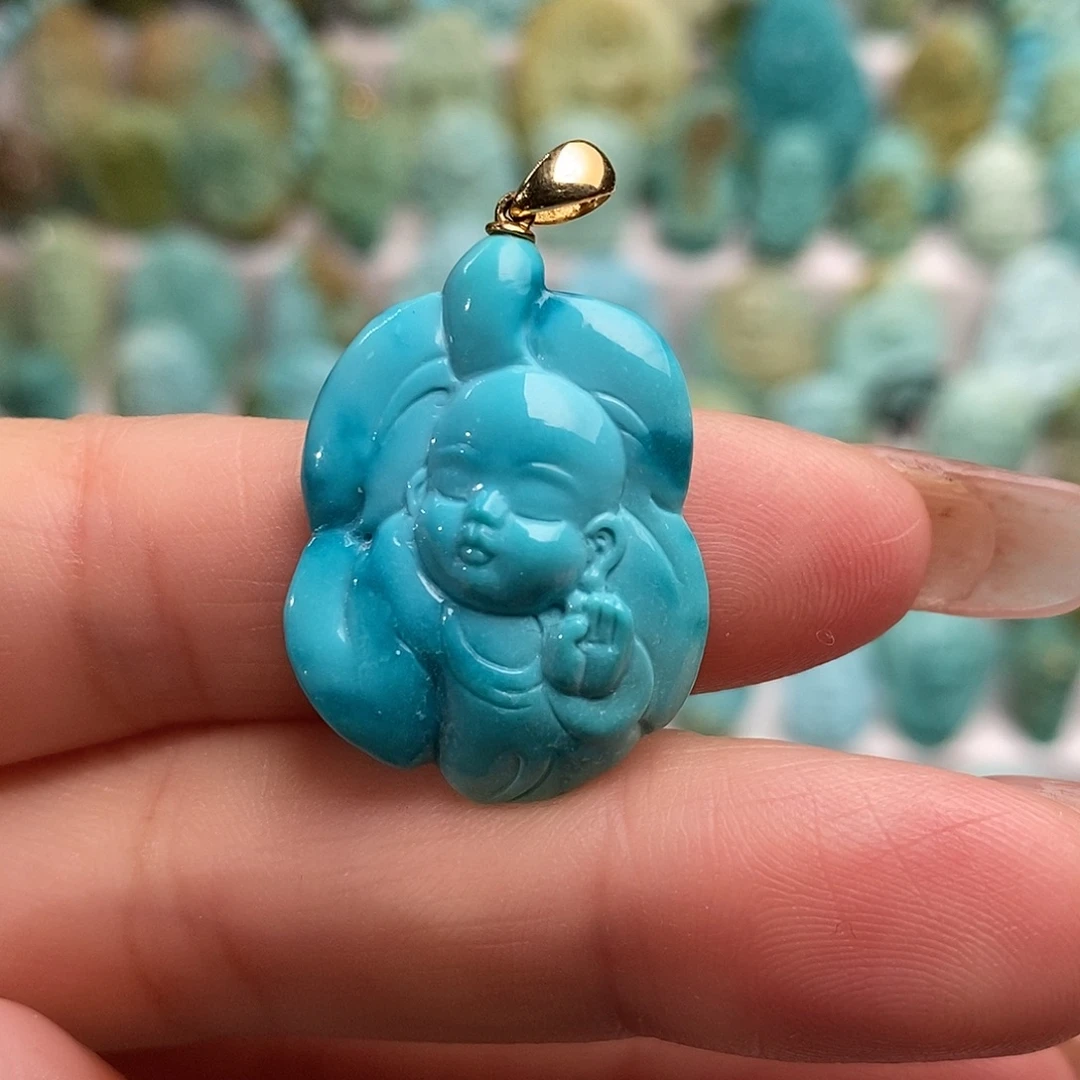 绿松石18K金镶嵌绿松石