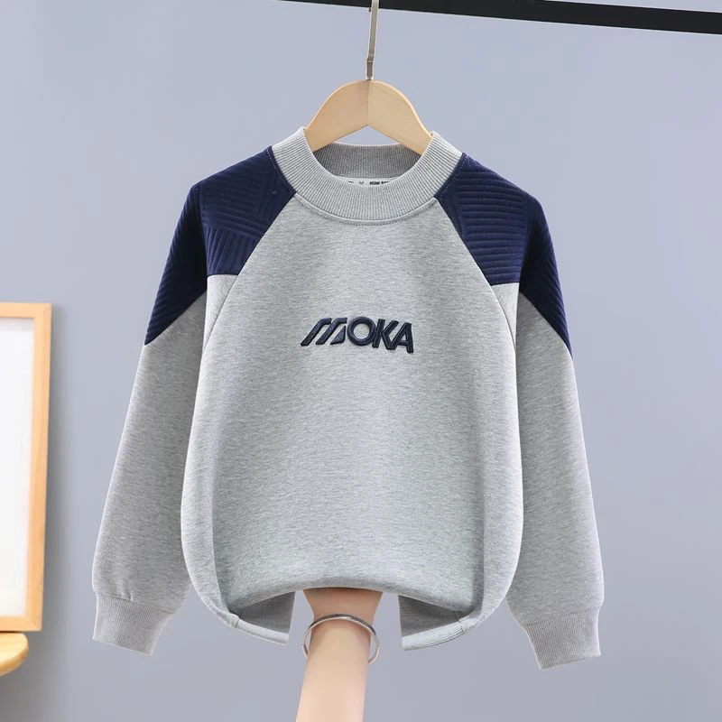 男童卫衣2025新款中大童T恤长袖上衣儿童春秋款男孩打底衫春装潮