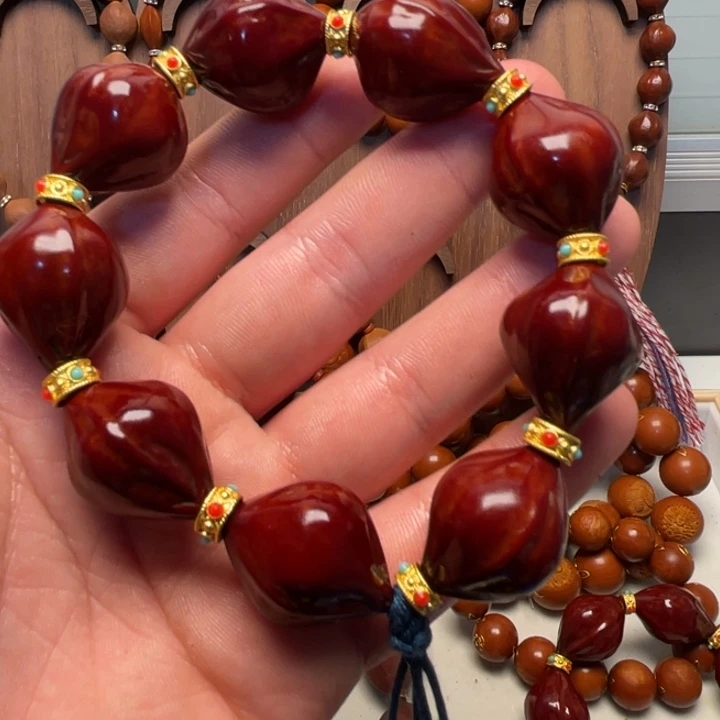 @***员手串/手链橄榄核2.1尺寸梅林紫皮抛光打底