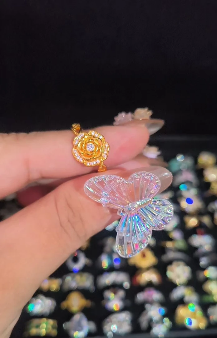 铜合金戒指 铜合金戒指 时尚百搭中古戒指高级感小众个性气质