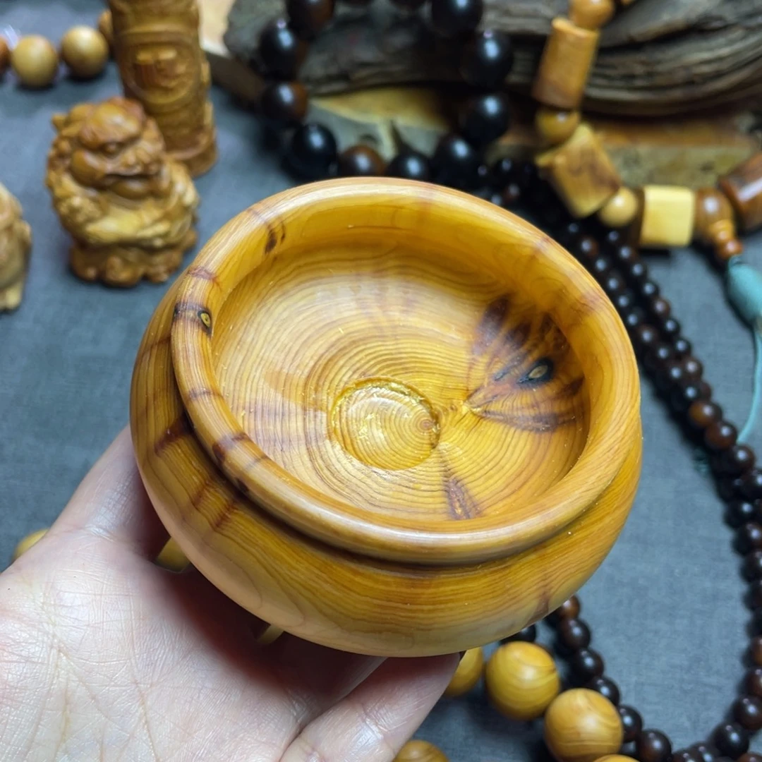 智***图柏木（崖柏）黄泥膏香炉