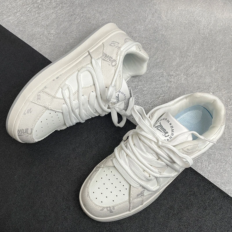 小众板鞋子男面包鞋厚底2025春季爆款港风情侣潮流运动休闲小白鞋