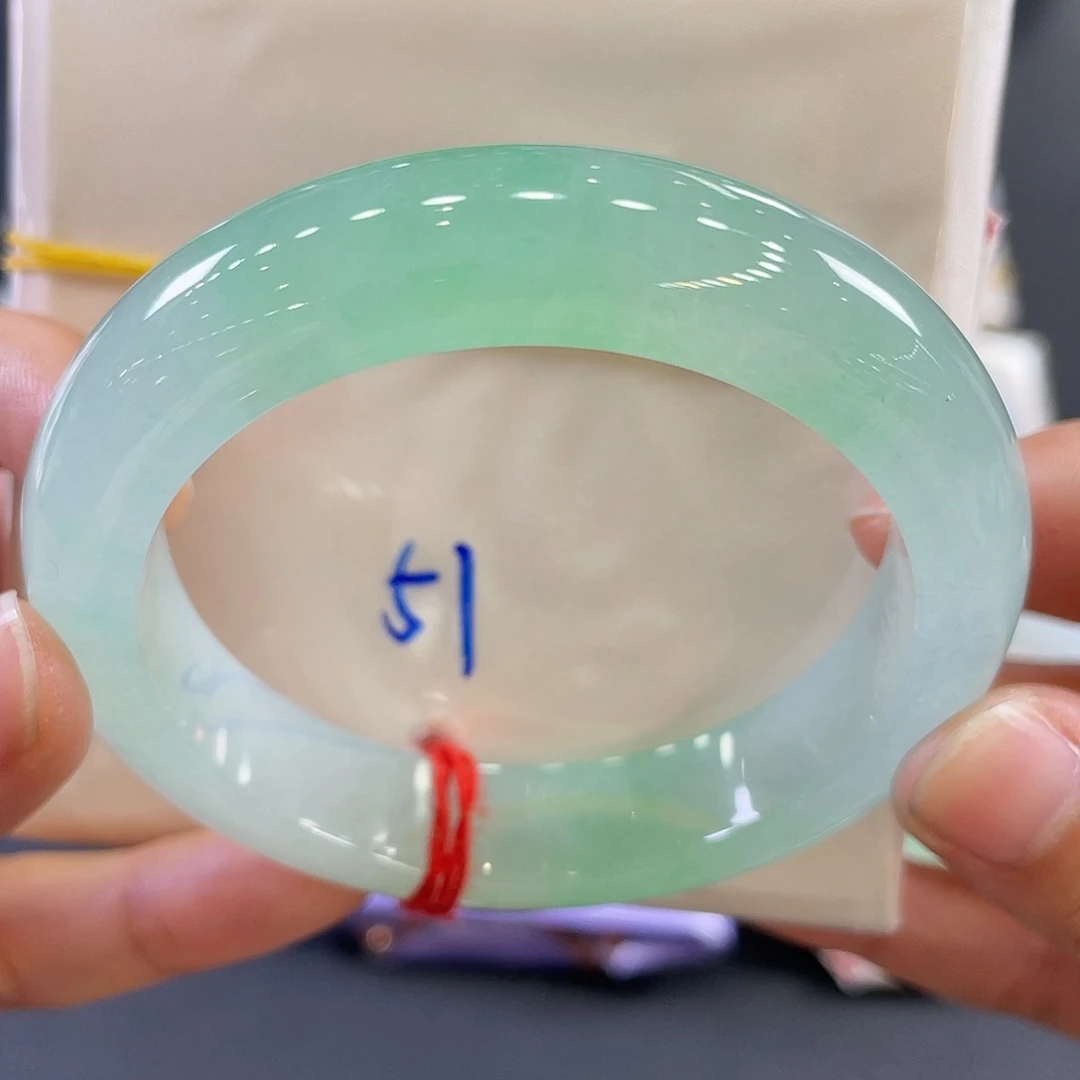 未镶嵌手镯翡翠52号正圈