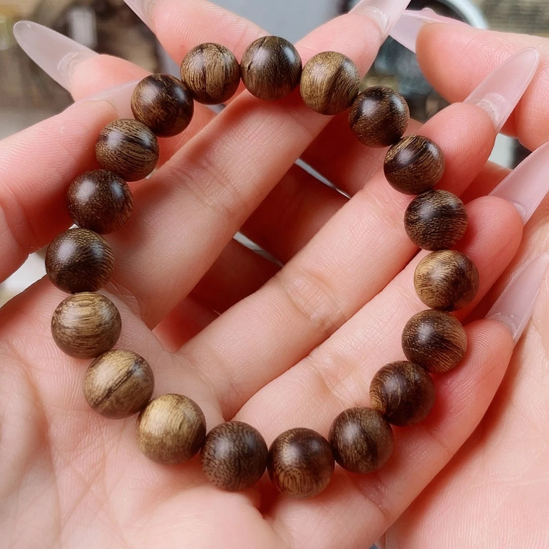 手串沉香越南芽庄老白窖藏古董瘤疤虎斑1.0