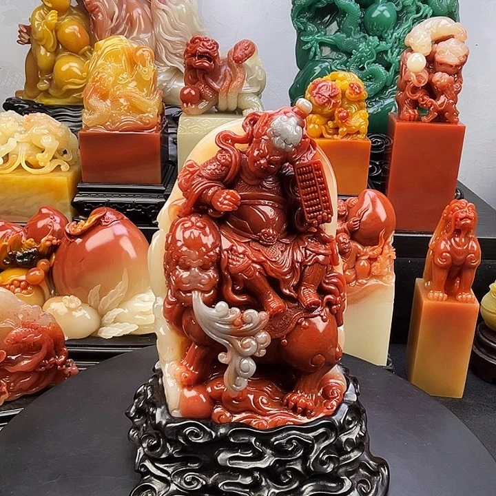 小***梦寿山石武财神寿山石