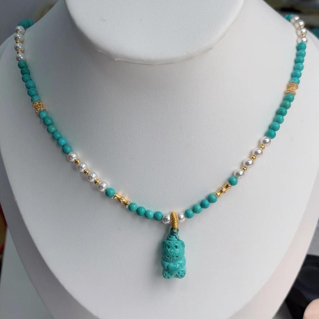 绿松石未镶嵌珠宝奇石3.8mm