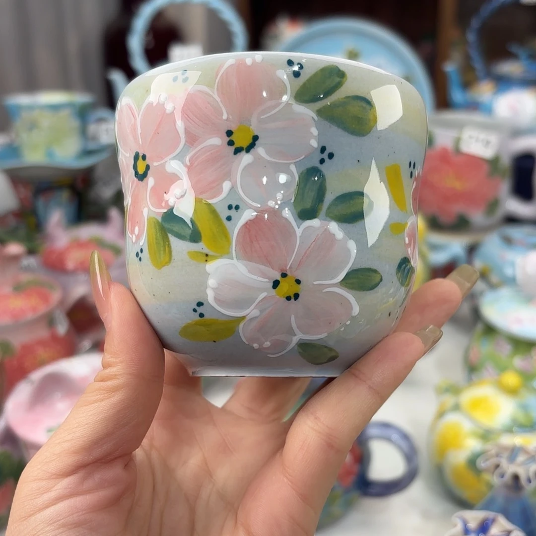 景德镇手绘高温釉下彩陶瓷茶具