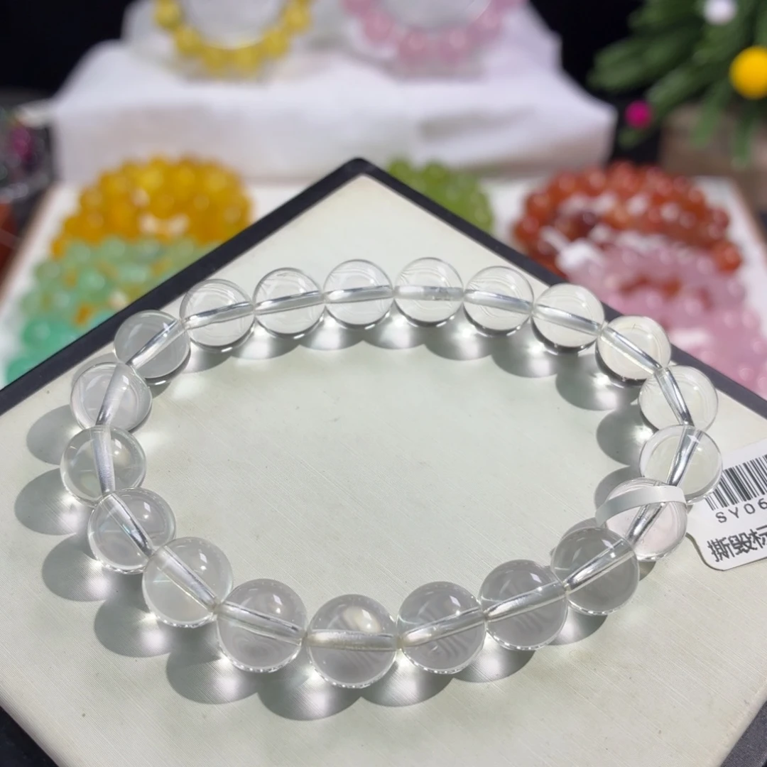 水晶未镶嵌手串双a白水晶9+