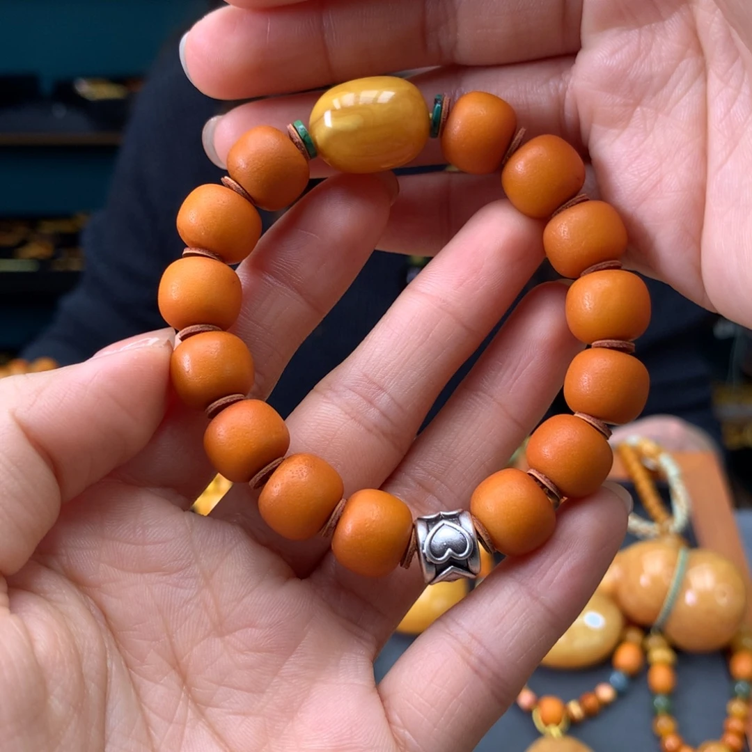 蜜蜡未镶嵌手串天然