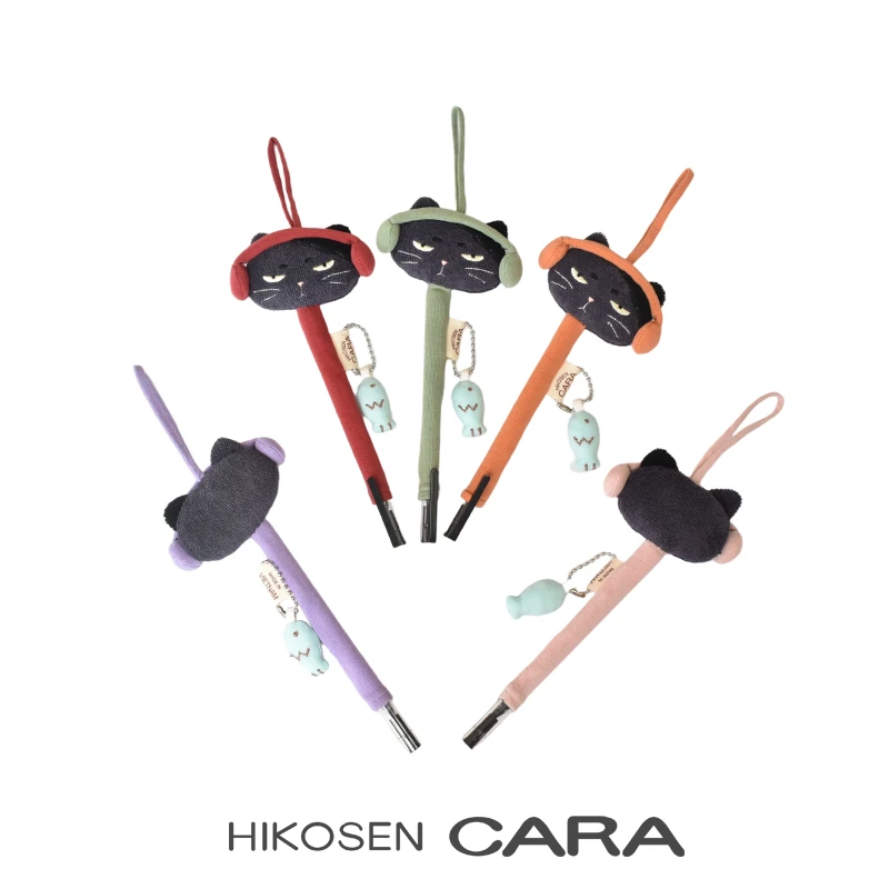 HIKOSEN CARA卡拉猫茶丸猫咪多巴胺笔套圆珠笔包包装饰套挂饰