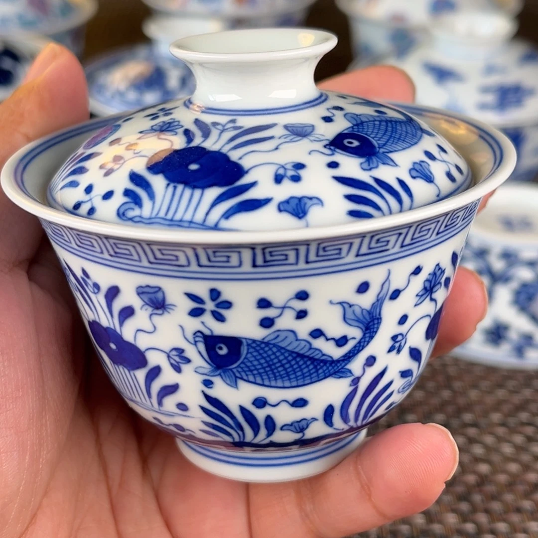 瓷片景德镇陶瓷盖碗