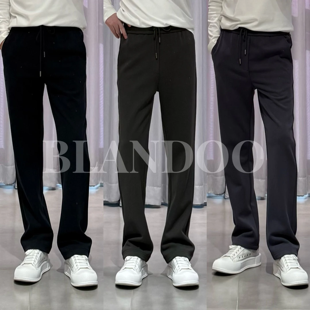 BLANDOO "亲肤雅赛尔" 男士简约百搭纯色直筒休闲裤6BD730