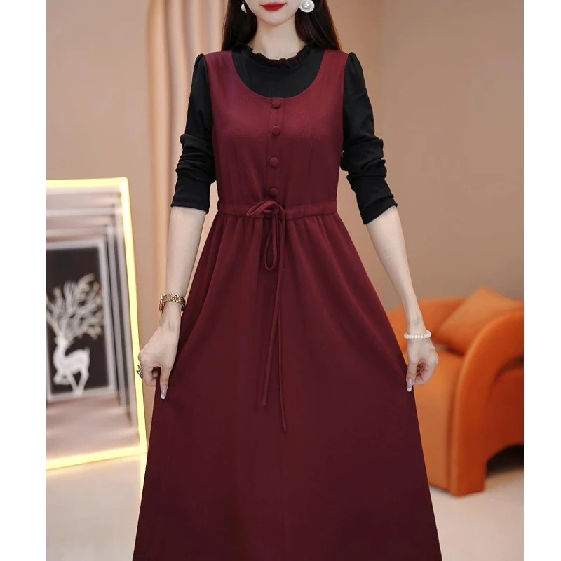 【宠粉定制】A299连衣裙优雅气质时尚收腰显瘦秋季设计感