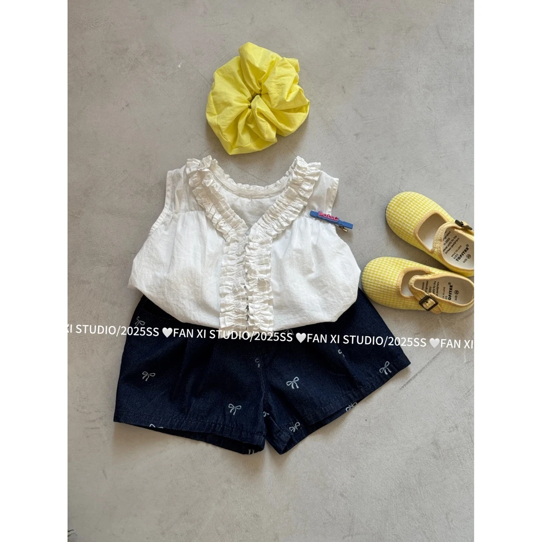 AC232~JJFX·25夏~木耳边娃娃衫251549