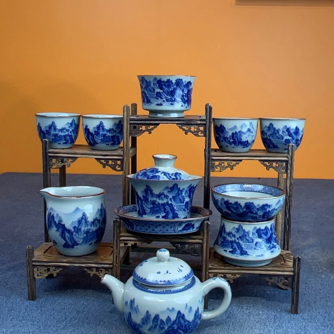 景德镇陶瓷釉下青花八件套