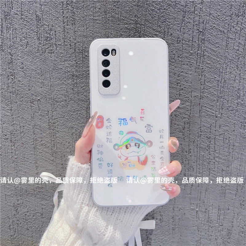 （华为nova系列）金属烫金玻璃壳适用华为nova13/12/11/10/9手机壳