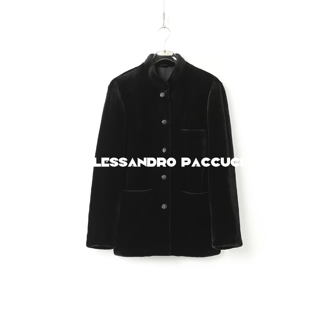 AP洛哥44061CS【子衿】黑标进口宝嘉美抽刀中式立领西装水貂外套冬