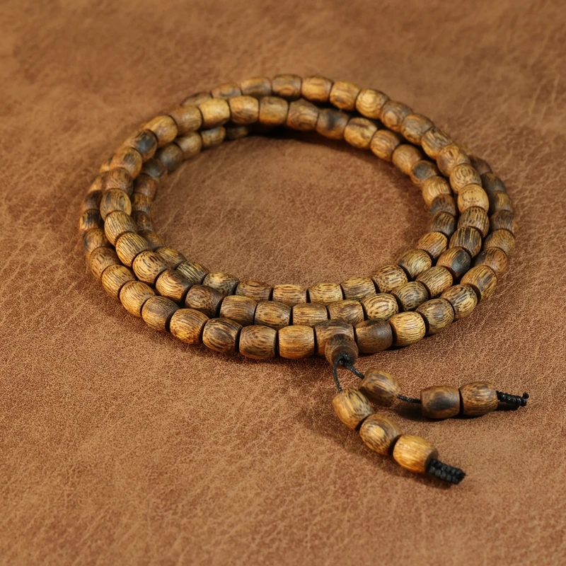 火麒麟海南奇楠沉香手串0.7鼓珠克22g+直纹多圈025081