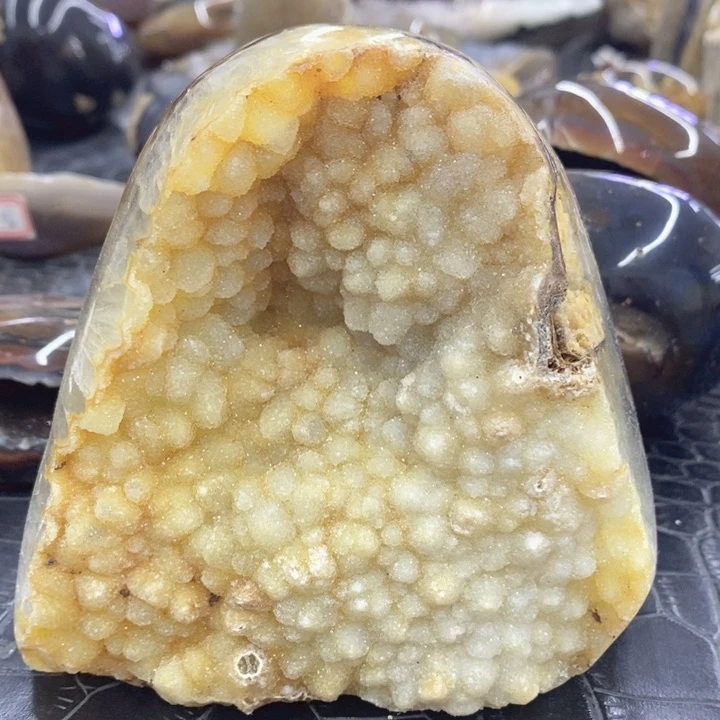 未镶嵌珠宝半成品水晶黄软啵啵簇