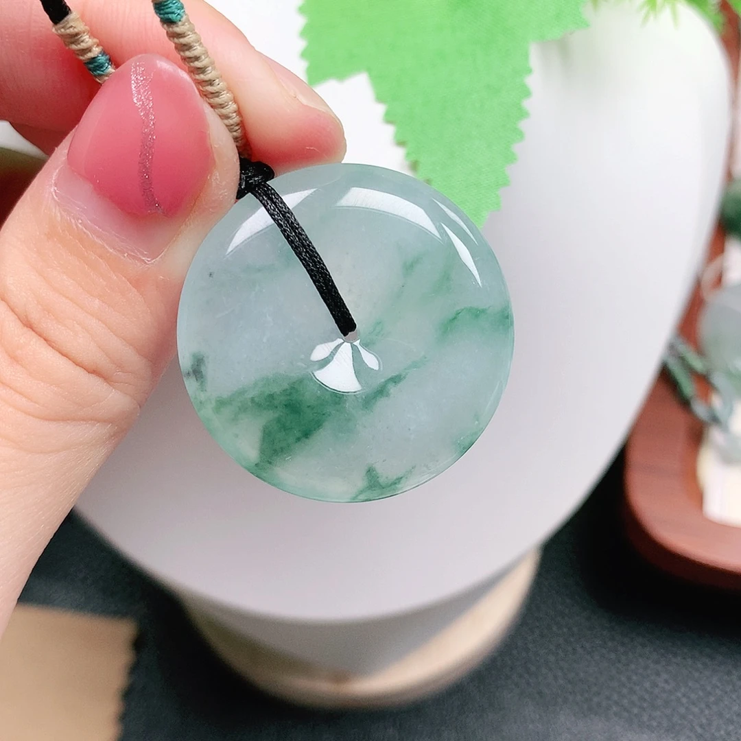 翡翠未镶嵌颈饰平安31.6-6