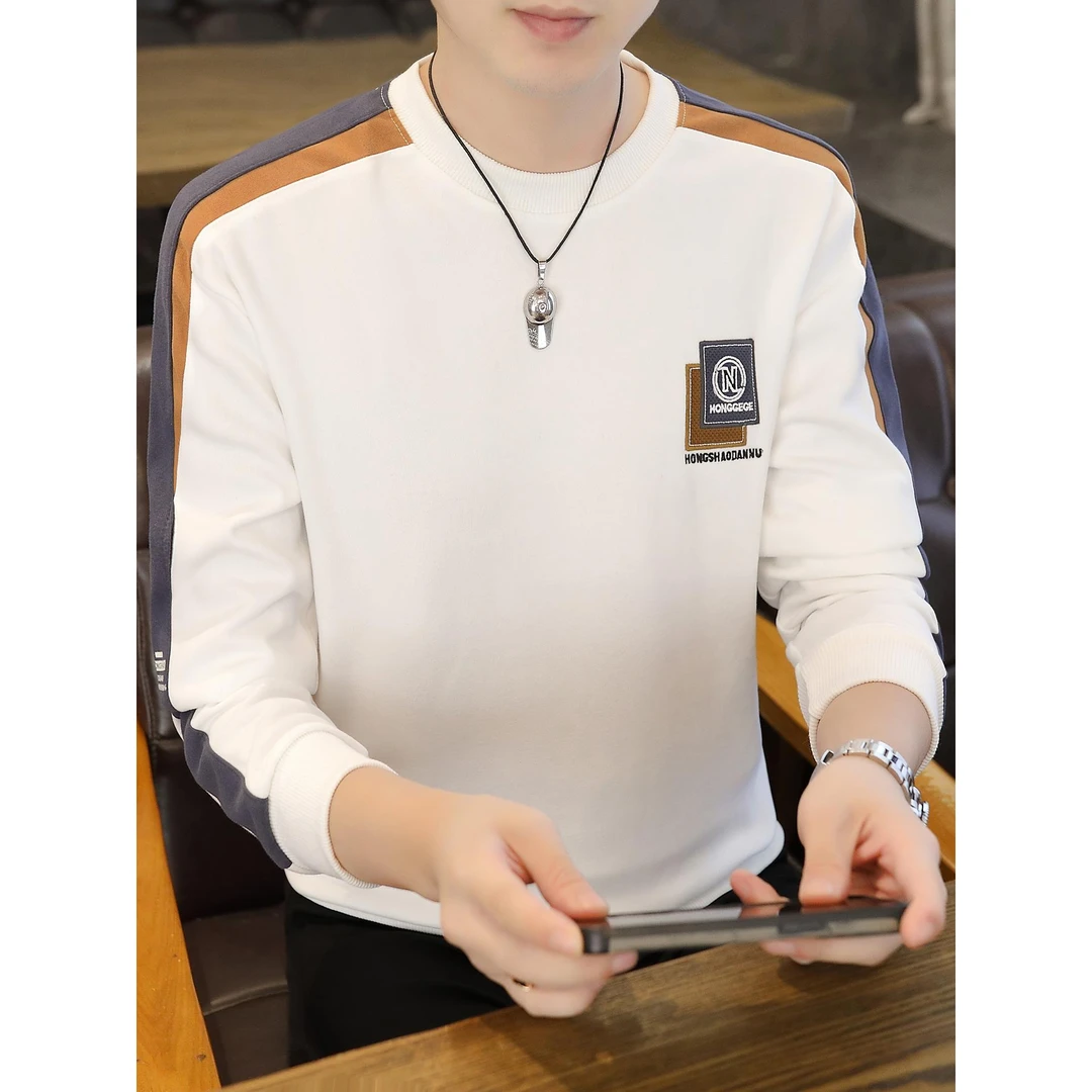 ICCLEK2025新款卫衣男士长袖t恤潮流休闲圆领休闲打底衫男上衣