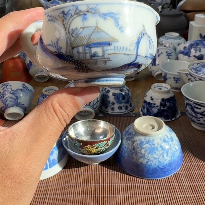 青花瓷器杯子茶具