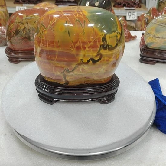 奇***石石材乳源彩色石头摆件