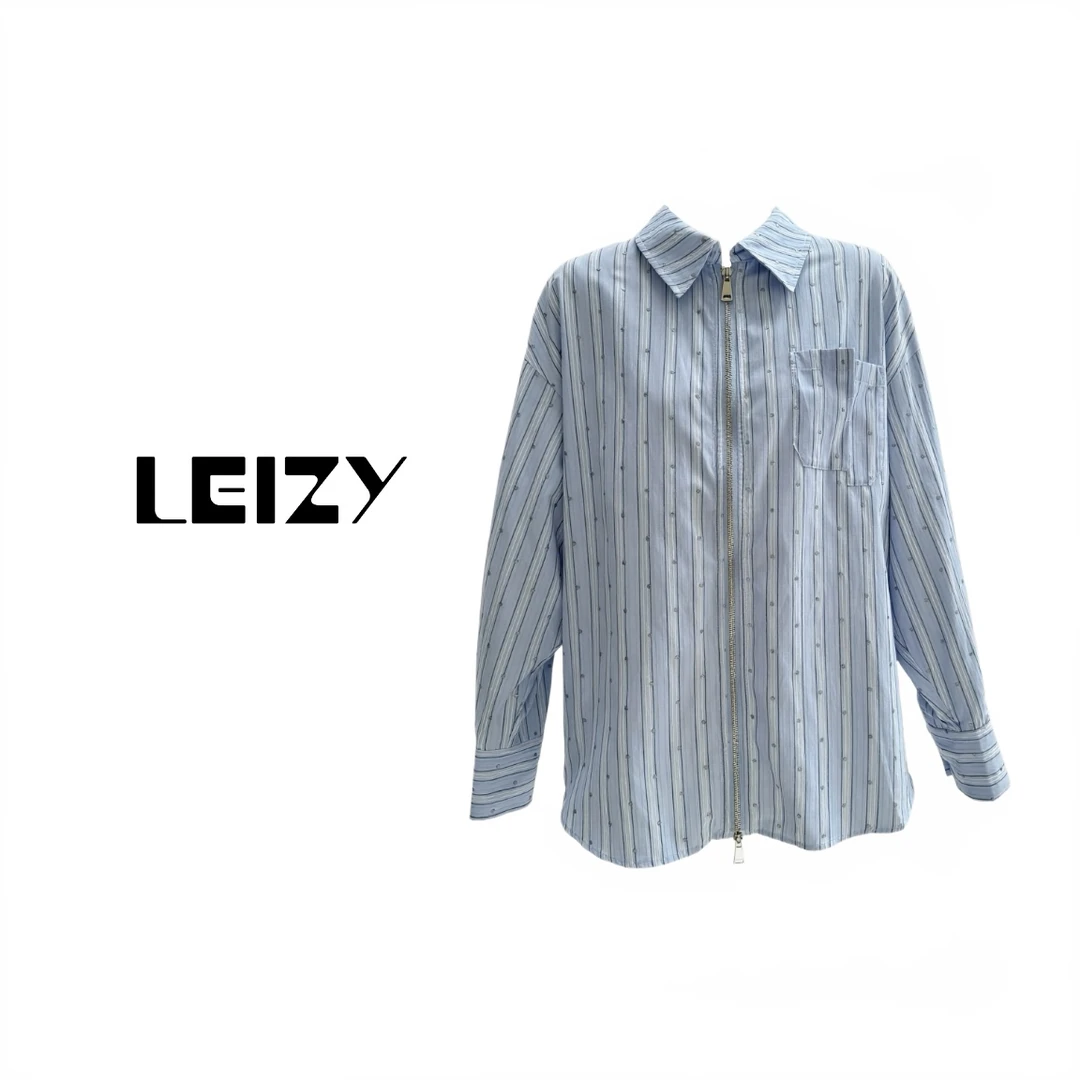 【LEIZY原创】“蓝调序曲”-拉链衬衫