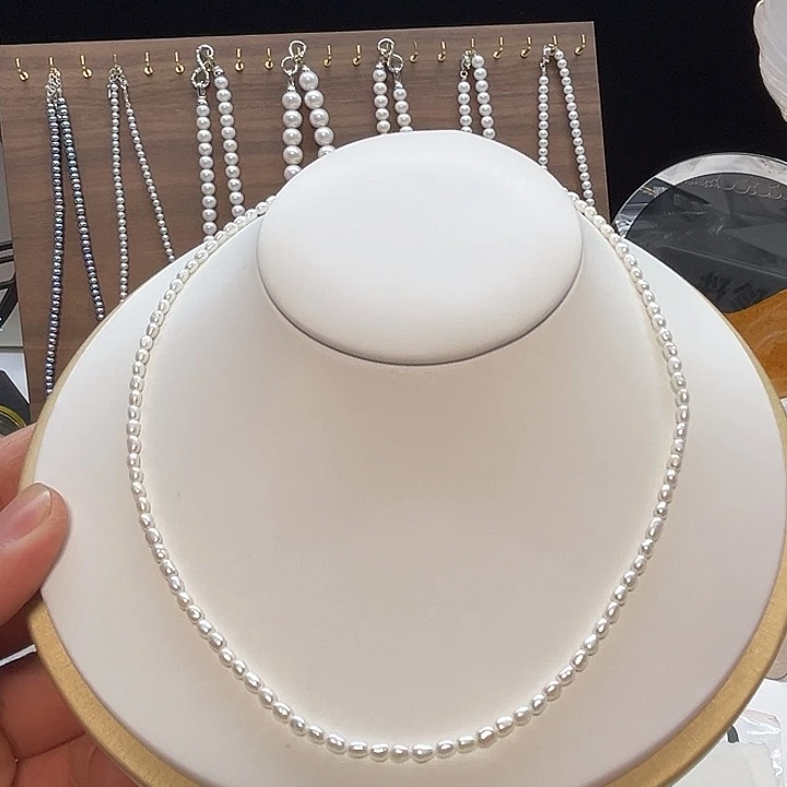 项链钛钢淡水珍珠