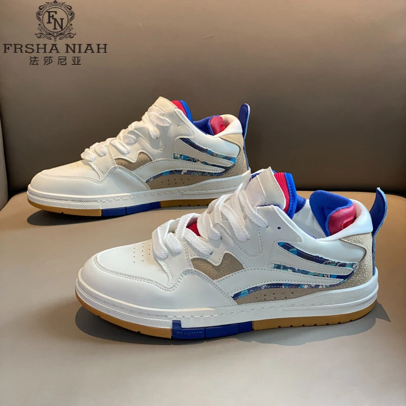 法莎尼亚潮牌板鞋新款低帮拼色减震男鞋子舒适网红爆款休闲运动鞋