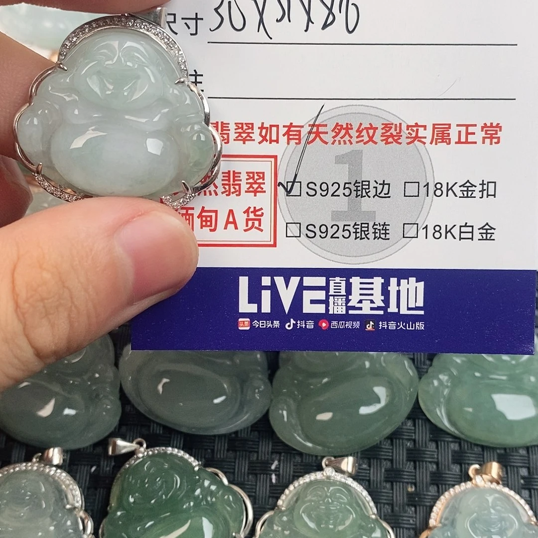 翡翠银S925镶嵌颈饰