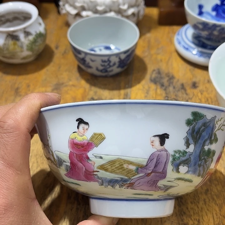 巨***魔其他内青花外粉彩大碗