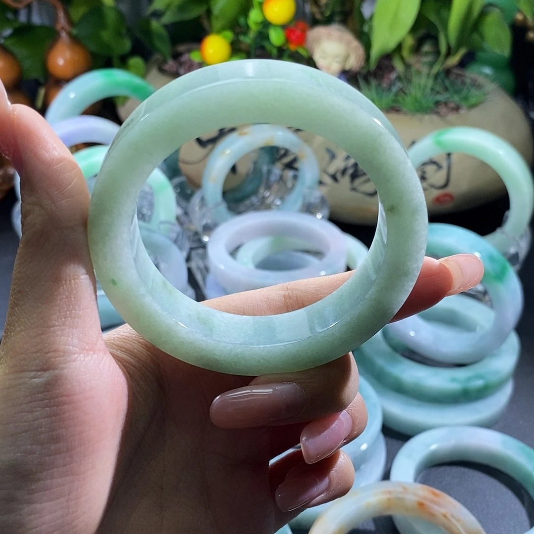 未镶嵌手镯定制翡翠晴***2