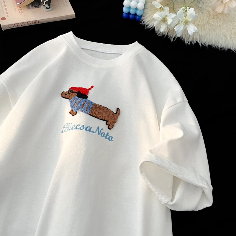 隐匿者休闲短袖T恤男夏季新款潮流百搭半袖港风潮流大码刺绣T恤男