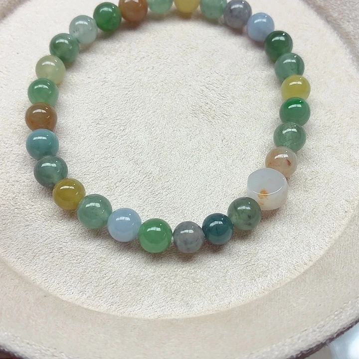 翡翠未镶嵌手链天然缅甸翡翠A货卡6.8