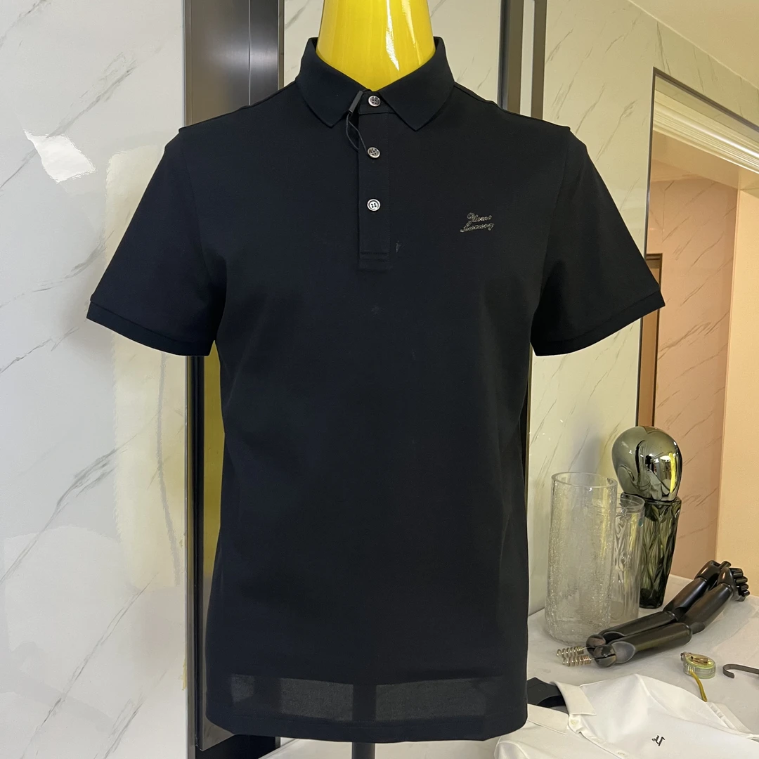 【迪珂斯利】高端桑蚕丝男士短袖T恤商务POLO衫