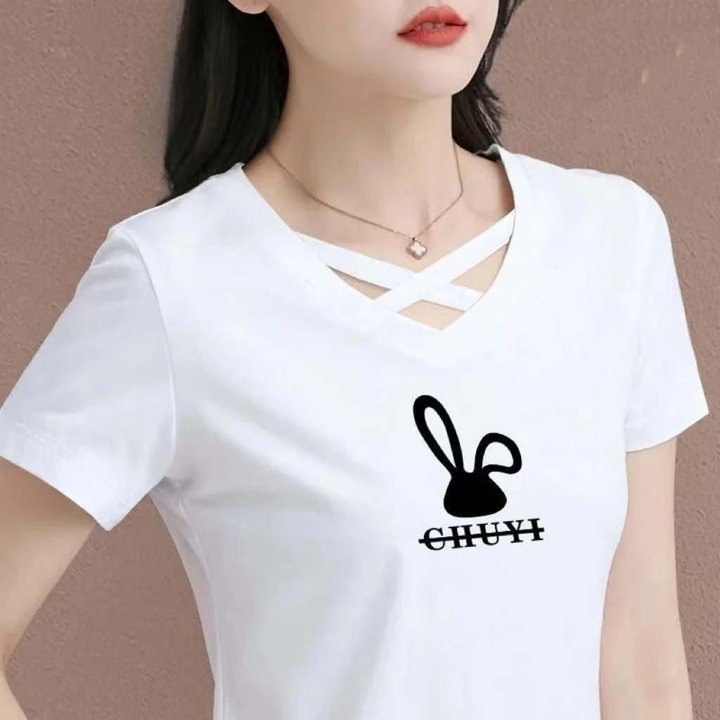 清仓捡漏~剪标尾单夏季镂空短袖t恤女正品新款纯棉潮流高档大码