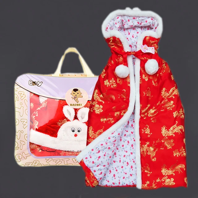 婴儿披风加厚秋冬防风婴幼儿新生宝宝保暖斗篷儿童男女披肩外出服