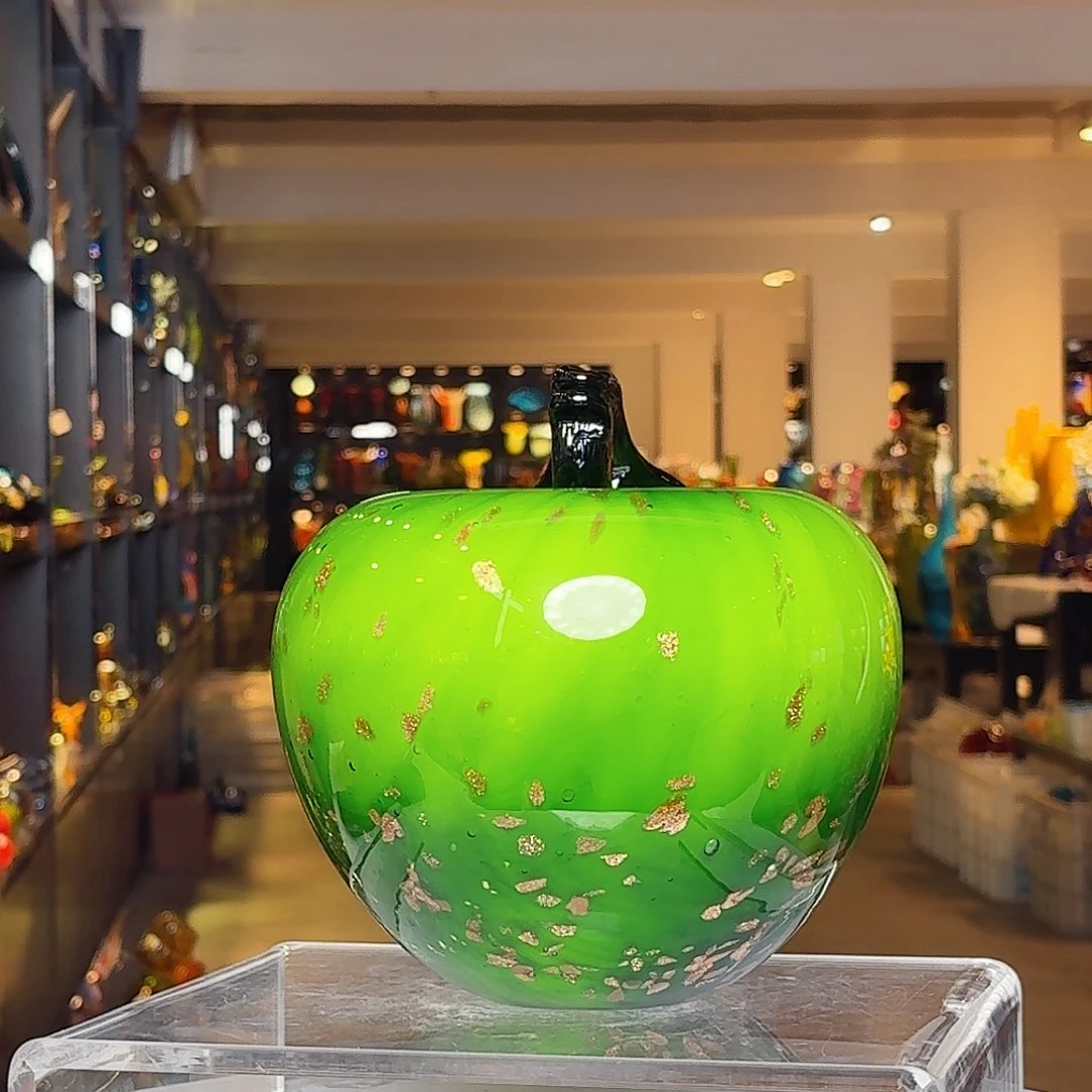 琉璃手工艺品琉璃塔和金莲花