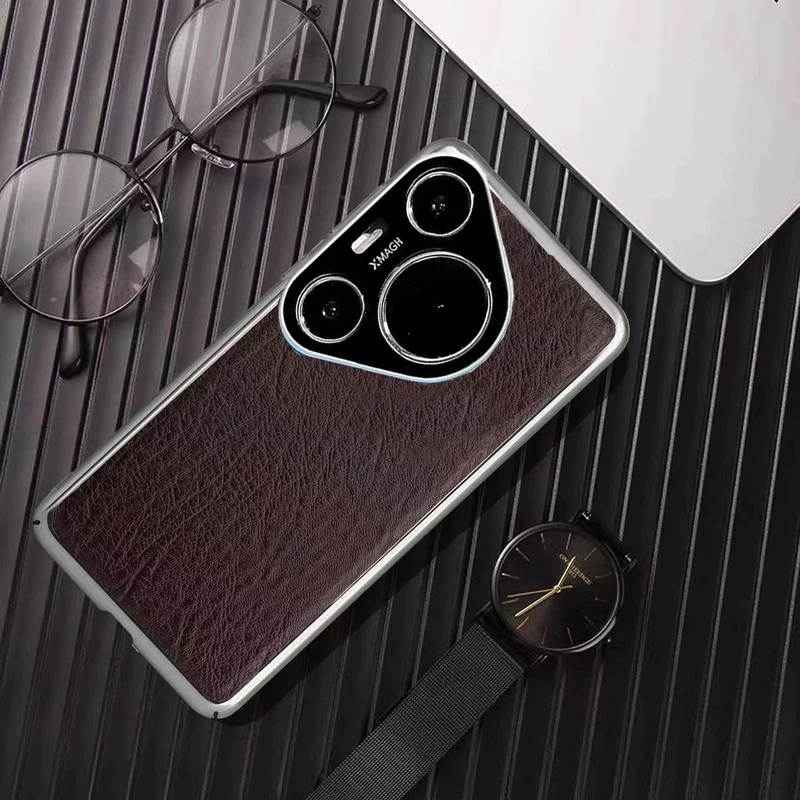 适用华为Pura70/Pro/+高档Ultra手机壳鳄鱼皮纹高端轻薄防摔商务