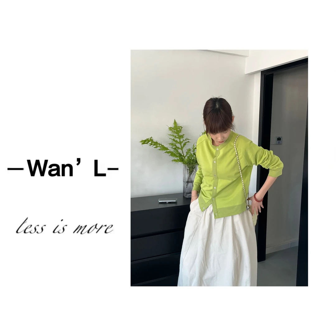 Wan'L-「七彩贝果」韩代春季学院风纯棉毛圈外套女 049号 251330