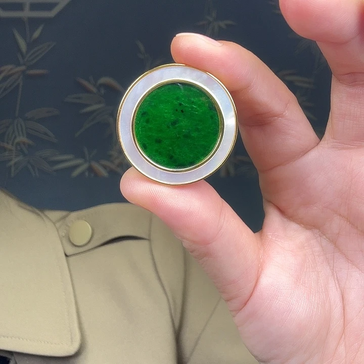 翡翠银S925镶嵌吊坠(不含链)