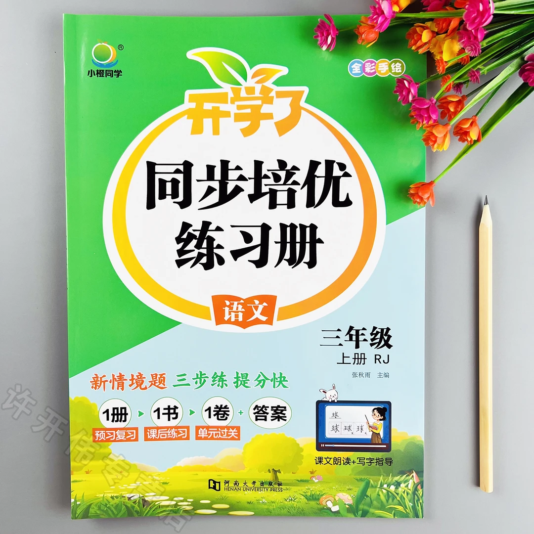 三年级上册语文同步练习册教材同步一课一练人教版课时培优练习册